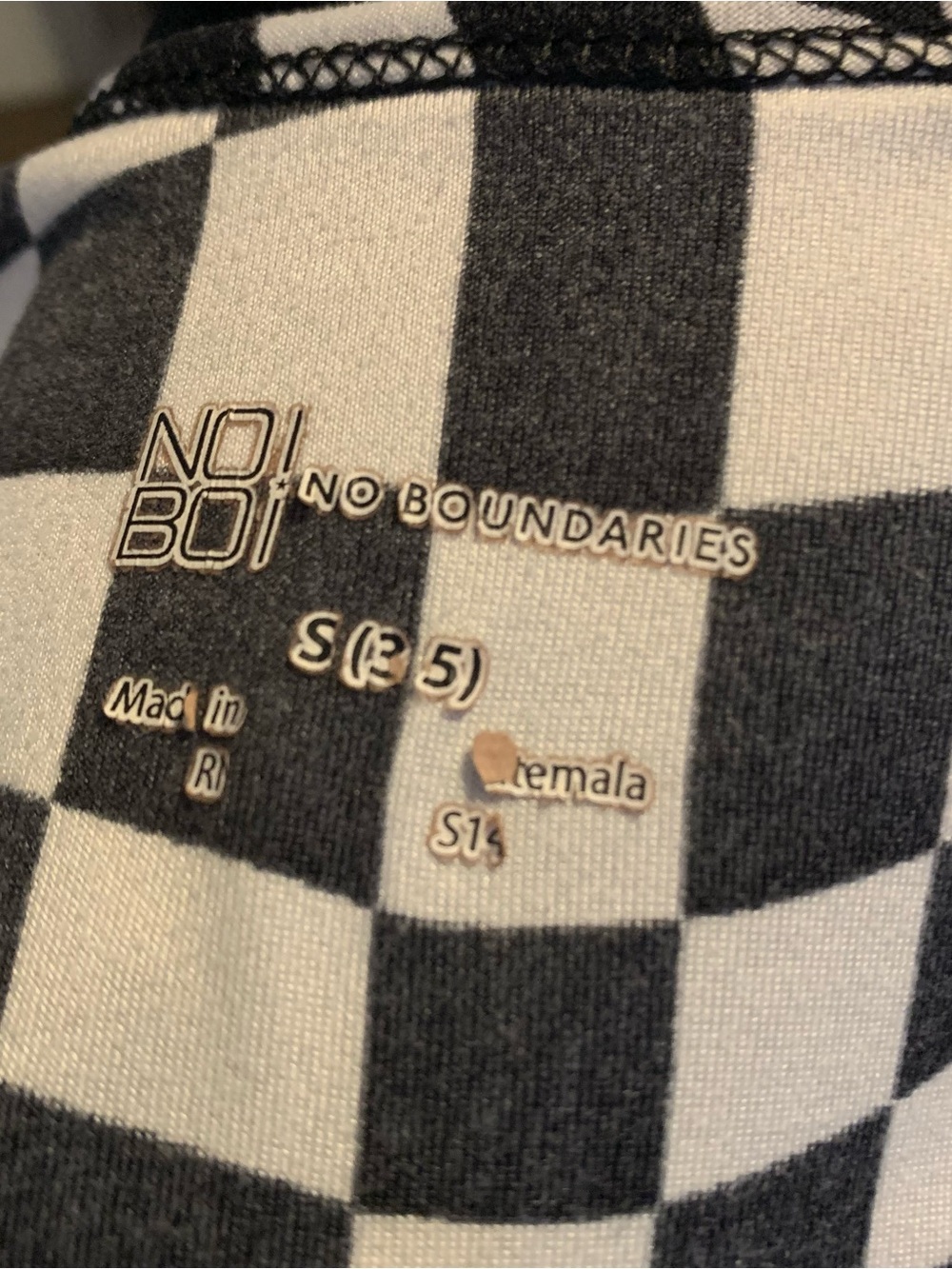 Black & White Checker Tank Top - Picture 4 of 4